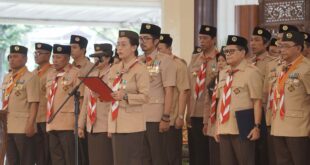 GKR Hayu Beserta Kwarda DIY saat Prosesi Pelantikan di Bangsal Kepatihan Foto: Humas Pemda