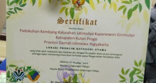 Sertifikat Proklim Utama Padukuhan Kembang Jatimulyo Kulon Progo 2025