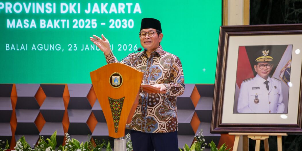 Pramono Anung mengucapkan syukur bisa hadir dan memberikan selamat atas dikukuhkannya kepengurusan LDII DKI Jakarta masa bakti 2025-2030. Foto LINES