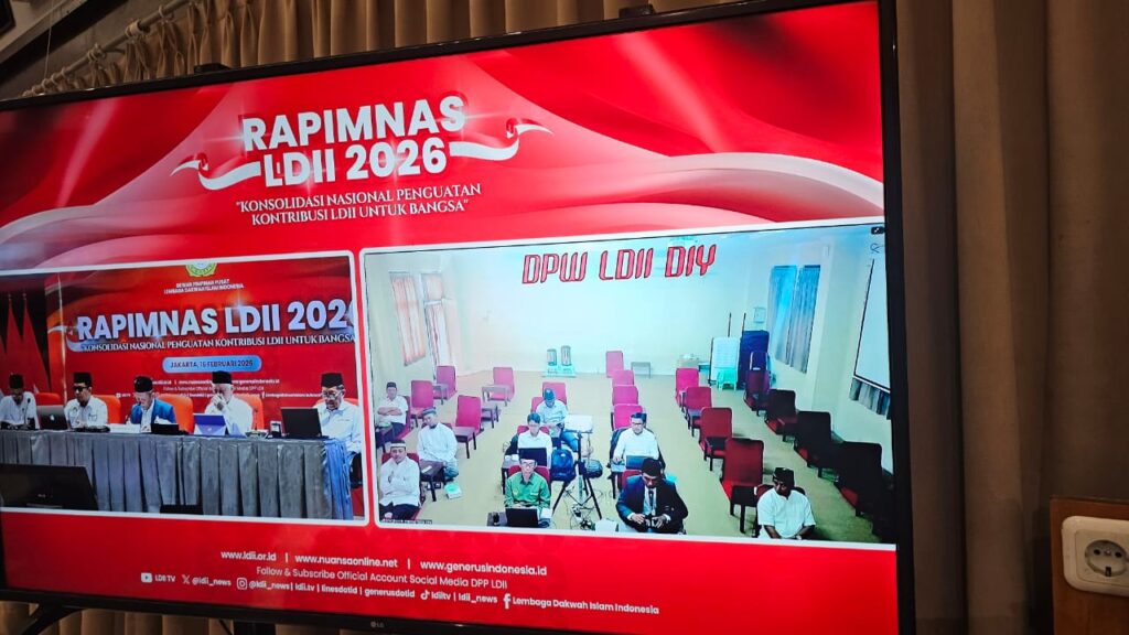 DPW LDII DIY saat memberikan laporan dan rekomendasi Rapimnas 2026