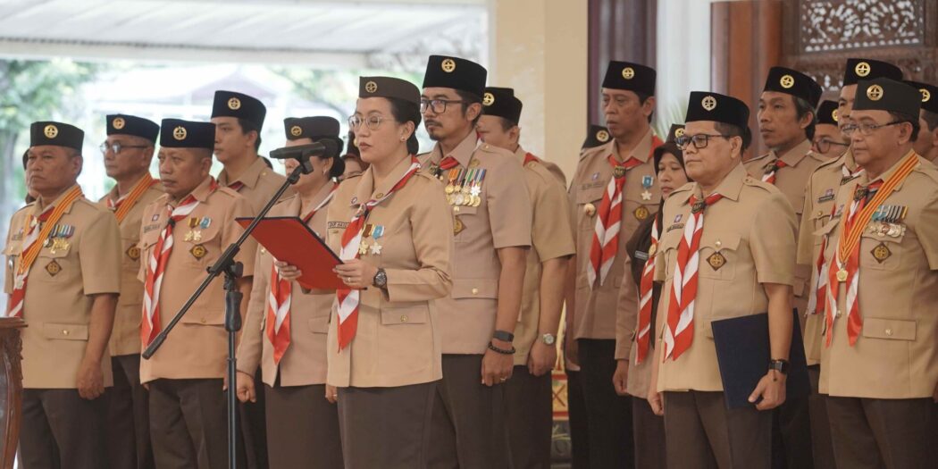 GKR Hayu Beserta Kwarda DIY saat Prosesi Pelantikan di Bangsal Kepatihan Foto: Humas Pemda